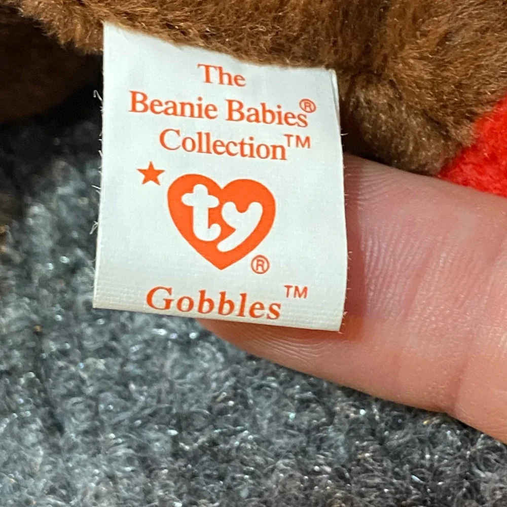 TY Beanie Baby Gobbles the Turkey‎ Toy Thanksgiving 1996 Retired - Tag Errors